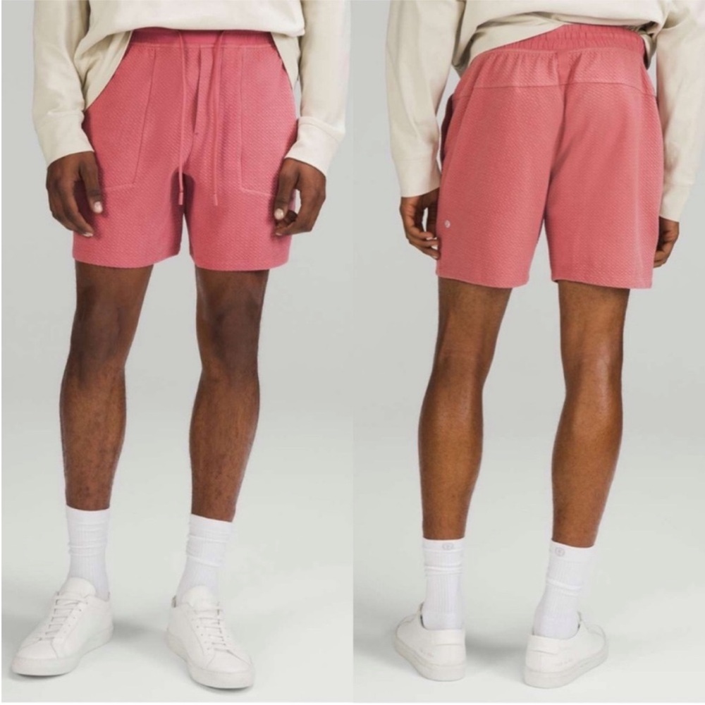 Lululemon Athletica Men's At Ease Pink Briar Rose Athletic Shorts Size XXL